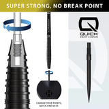 Harrows NX90 Tapered Black Edition Quick Point 90% Tungsten Steel Tip Darts