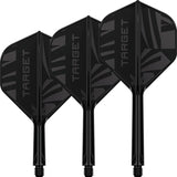 Target Printed Black K-Flex Integrated Flights & Shafts No2