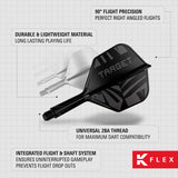 Target Printed Black K-Flex Integrated Flights & Shafts No2