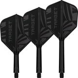 Target Printed Black K-Flex Integrated Flights & Shafts No6