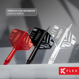 Target Printed Clear K-Flex Integrated Flights & Shafts No2
