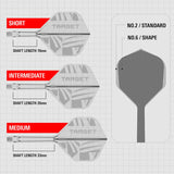 Target Printed Clear K-Flex Integrated Flights & Shafts No2