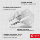 Target Printed Clear K-Flex Integrated Flights & Shafts No6
