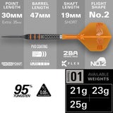 Target Raymond van Barneveld RVB 95K Swiss Point 95% Tungsten Steel Tip Darts