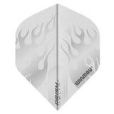 Winmau Premium Thick Flights - Black and White Flame