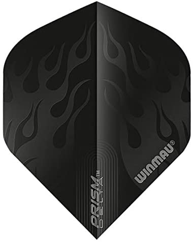 Winmau Premium Thick Flights - Black and White Flame