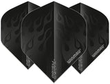 Winmau Premium Thick Flights - Black and White Flame