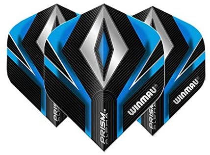 Winmau Premium Thick Flights - Prism Alpha Black & Blue