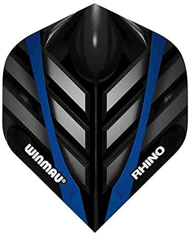 Winmau Premium Thick Flights - Black and Blue Rhino