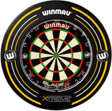 Winmau Professional Dartboard Surround with Printed Winmau Logo in Blue by Atlantic Dart Warehouse (Xtreme2 Black)