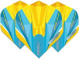 Winmau Premium Thick Flights - Yellow & Blue