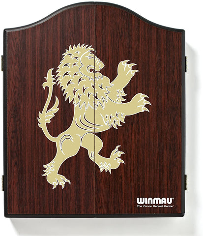 Rosewood Lion Winmau Printed Dartboard Cabinet