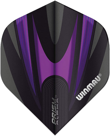 Winmau Premium Thick Flights - Alpha Black & Purple